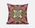 18” Magenta Green Geo Tribal Suede Throw Pillow