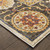 10' X 13' Ivory And Brown Oriental Power Loom Stain Resistant Area Rug