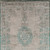 8' X 11' Gray and Green Medallion Non Skid Area Rug 100% PET