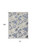 6' X 9' Blue And Grey Floral Stain Resistant Non Skid Area Rug