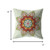 16" Orange Green Mandala Decorative Suede Throw Pillow