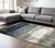 7' X 10' Blue And Green Abstract Area Rug