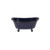 3" Blue Metal Hand Painted Decorative Tub Tabletop Sculpture