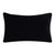 16" X 24" Black Striped Polyester Zippered Pillow With Beads