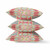 16" Red Yellow Cosmic Circle Boho Suede Throw Pillow