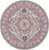 8' Gray Round Floral Power Loom Area Rug - 606114739524