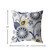 20” Navy White Floral Suede Throw Pillow