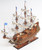 33" Brown Solid Wood Hand Painted Solei Royal Model Boat