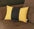 Yellow and Black Midsection Lumbar Throw Pillow