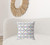 20" X 20" White Blue Gray Lotus Floral Blown Seam Suede Throw Pillow