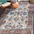 2' X 3' Ivory Brown And Orange Floral Area Rug