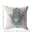 20” Blue Gray Hamsa Boho Suede Throw Pillow