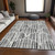 5' X 8' Gray Ivory And Charcoal Abstract Washable Indoor Outdoor Area Rug