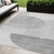 5' X 8' Gray Silver And Ivory Geometric Washable Indoor Outdoor Area Rug - Gray, Silver, Ivory