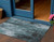 3' X 5' Teal Blue Gray And Ivory Abstract Washable Indoor Outdoor Area Rug - Teal Blue, Gray, Ivory