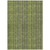 3' X 5' Olive Green And Lime Green Striped Washable Indoor Outdoor Area Rug
