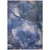 3' X 5' Blue Abstract Washable Non Skid Indoor Outdoor Area Rug Transitional Style - Blue Color