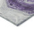 5' X 8' Purple And Silver Abstract Washable Indoor Outdoor Area Rug