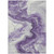 5' X 8' Purple And Silver Abstract Washable Indoor Outdoor Area Rug