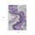 5' X 8' Purple And Silver Abstract Washable Indoor Outdoor Area Rug