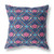 26" X 26" Indigo And Pink Blown Seam Geometric Indoor Outdoor Throw Pillow