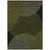 3' X 5' Olive Green And Black Geometric Washable Indoor Outdoor Area Rug