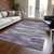 3' X 5' Purple And Lavender Abstract Washable Indoor Outdoor Area Rug Transitional Style - Purple, Lavender Color
