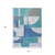 5' X 8' Teal Blue And Ivory Geometric Washable Indoor Outdoor Area Rug