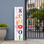 36" White And  Red Solid Wood Welcome To School Porch Sign