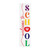 36" White And  Red Solid Wood Welcome To School Porch Sign