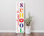36" White And  Red Solid Wood Welcome To School Porch Sign