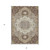 3' X 5' Chocolate Beige And Gray Oriental Washable Indoor Outdoor Area Rug