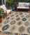 5' X 8' Beige Copper And Gray Southwestern Washable Indoor Outdoor Area Rug