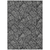 3' X 5' Black And Ivory Floral Washable Indoor Outdoor Area Rug