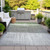 5' X 8' Fern Green And Gray Abstract Washable Indoor Outdoor Area Rug