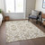 5' X 8' Ivory Brown And Gray Moroccan Washable Indoor Outdoor Area Rug