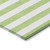 5' X 8' Green and White Striped Washable Non Skid Indoor Outdoor Area Rug