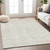 3' X 5' Ivory And Beige Geometric Washable Indoor Outdoor Area Rug Transitional Style - Ivory, Beige Color