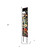 42" Black White And Orange Solid Wood Halloween Skeleton Garden Stake