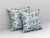 18" X 18" Beige And Blue Paisley Blown Seam Suede Throw Pillow