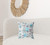 18" X 18" Beige And Blue Paisley Blown Seam Suede Throw Pillow