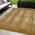 5' X 8' Copper And Brown Striped Washable Indoor Outdoor Area Rug