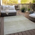 5' X 8' Khaki And Beige Abstract Washable Indoor Outdoor Area Rug