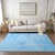 3' X 5' Blue Abstract Washable Non Skid Indoor Outdoor Area Rug Transitional Style - Blue Color