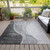 3' X 5' Gray Charcoal And Silver Abstract Washable Indoor Outdoor Area Rug Transitional Style - Gray, Charcoal, Silver Color