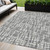 5' X 8' Gray And Charcoal Abstract Washable Indoor Outdoor Area Rug Transitional Style - Gray, Charcoal Color