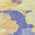 5' X 8' Wheat And Purple Floral Washable Indoor Outdoor Area Rug