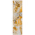 2' X 8' Orange and Ivory Abstract Washable Indoor Outdoor Runner Rug