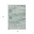 5' X 8' Mint Green And Pale Aqua Abstract Washable Indoor Outdoor Area Rug