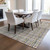 5' X 8' Ivory Pink And Copper Striped Washable Indoor Outdoor Area Rug